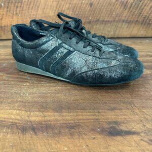 Mephisto Women's Mobils Air Relax Sneakers Black Silver Metallic 7.5